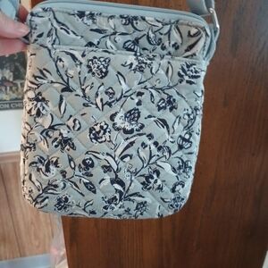 Vera Bradley Blue Floral Quilted Crossbody Bag